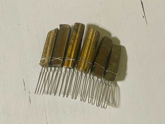 Tiger Eye Hair Comb