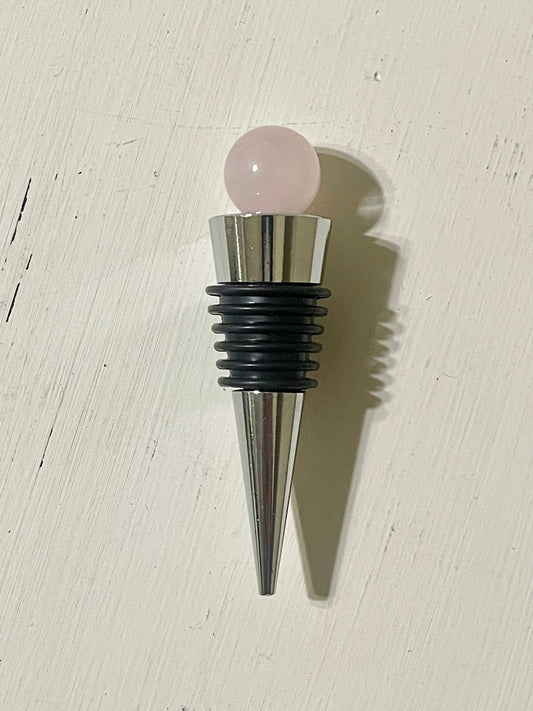 Rose Quartz Wine Bottle Stopper